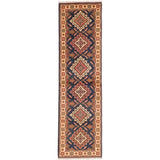ECARPETGALLERY Hand-knotted Finest Kargahi Dark Navy Wool Rug - 2'9 x 9'10