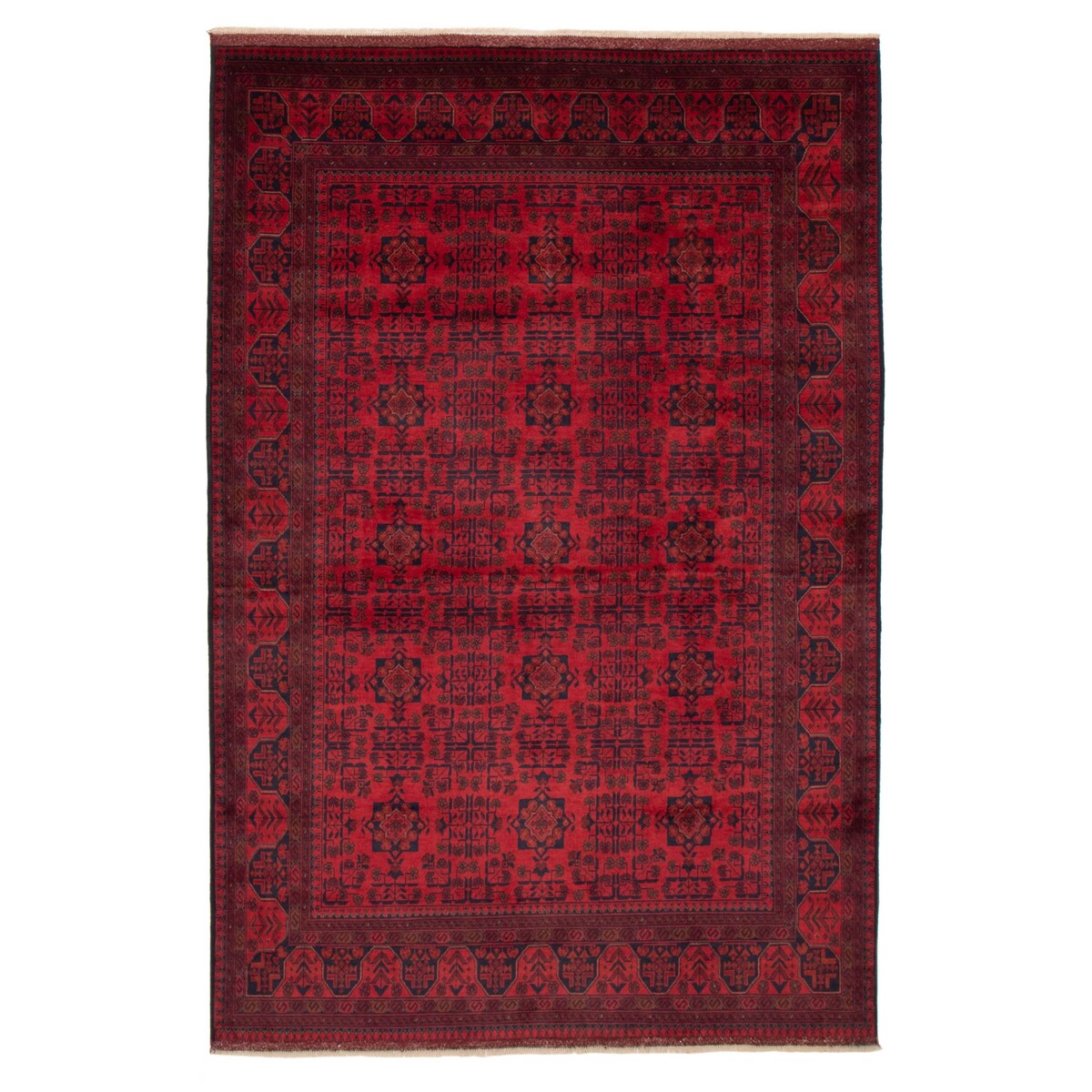 ECARPETGALLERY Hand-knotted Finest Khal Mohammadi Red Rug - 6'5 x 9'9