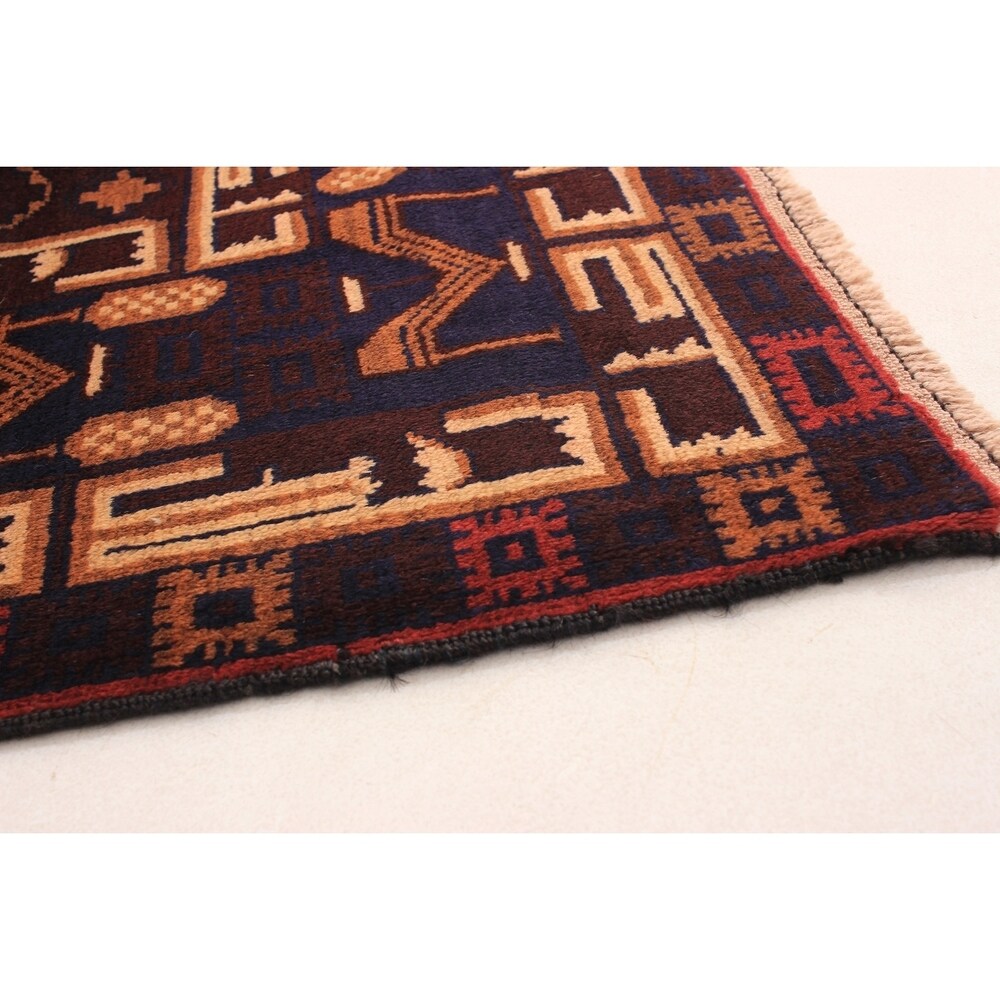 Hand-knotted Finest Rizbaft Brown Wool Rug - 3'6" x 6'5"/3'6 x 6'5