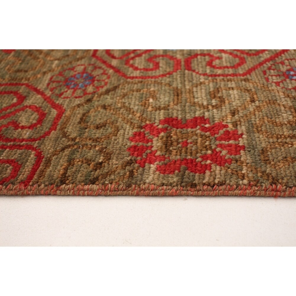ECARPETGALLERY Hand-knotted Finest Ushak Brown Wool Rug - 8'0 x 10'0