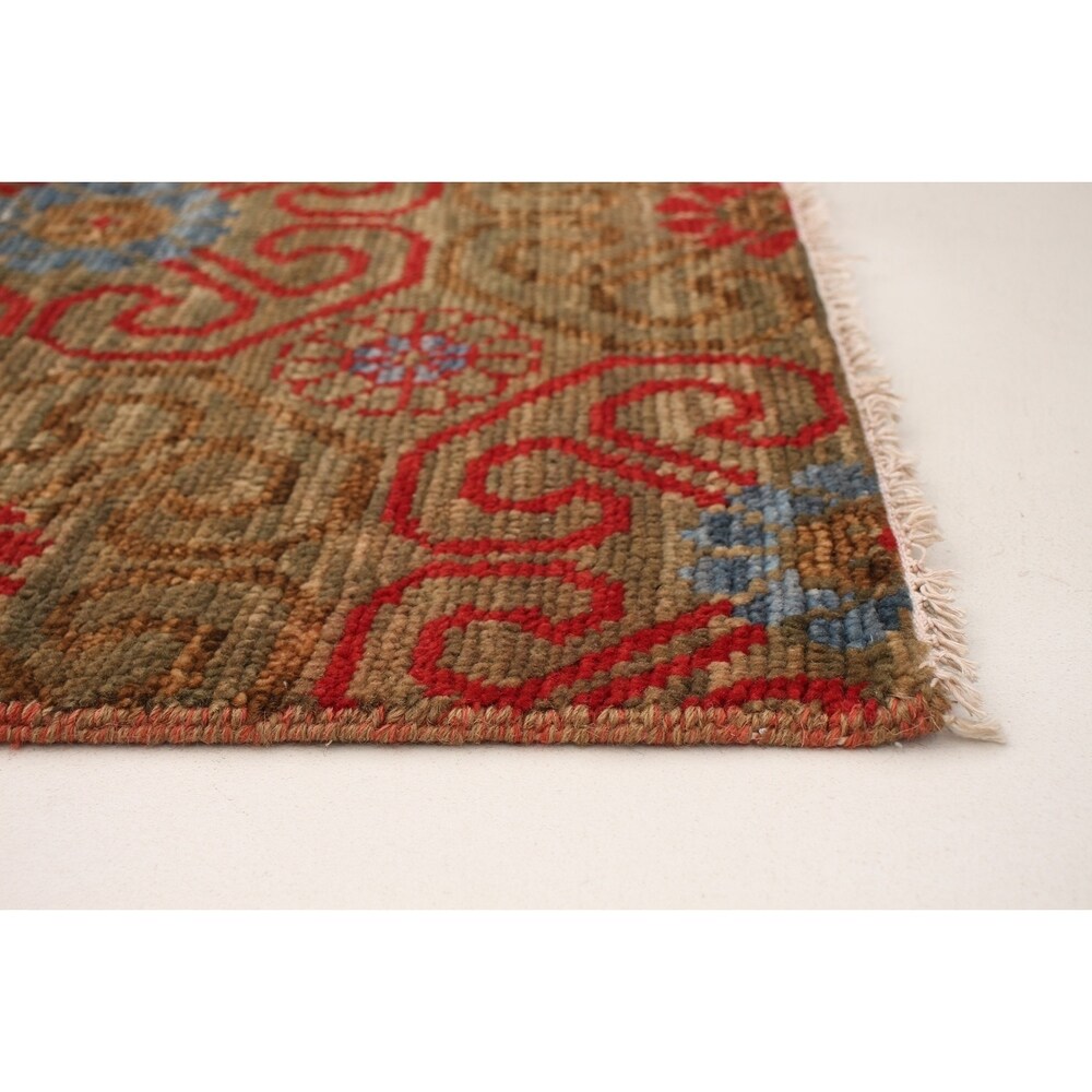 ECARPETGALLERY Hand-knotted Finest Ushak Brown Wool Rug - 8'0 x 10'0