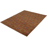 ECARPETGALLERY Hand-knotted Finest Ushak Brown Wool Rug - 8'0 x 10'0