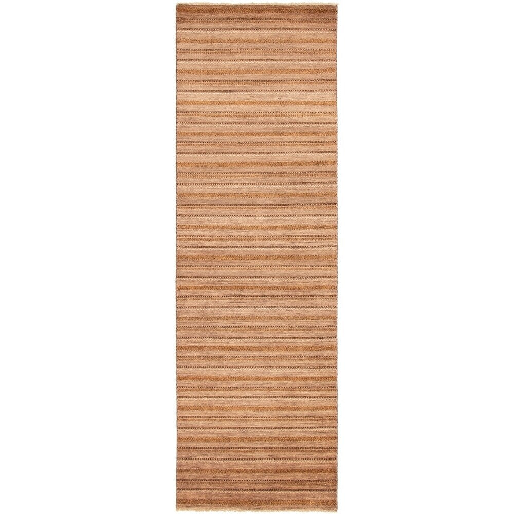 ECARPETGALLERY Hand-knotted Finest Ziegler Chobi Brown Wool Rug - 3'2 x 10'2