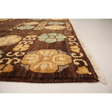 ECARPETGALLERY Hand-knotted Finest Ziegler Chobi Dark Brown Wool Rug - 5'3 x 8'0