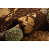 ECARPETGALLERY Hand-knotted Finest Ziegler Chobi Dark Brown Wool Rug - 5'3 x 8'0