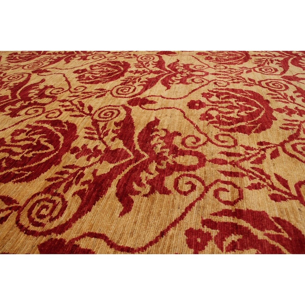 ECARPETGALLERY Hand-knotted Finest Ziegler Chobi Red Tan Wool Rug - 8'4 x 9'6