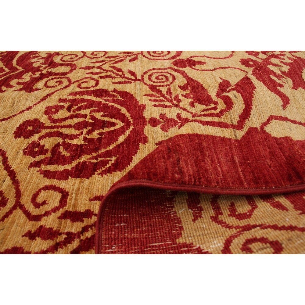 ECARPETGALLERY Hand-knotted Finest Ziegler Chobi Red Tan Wool Rug - 8'4 x 9'6