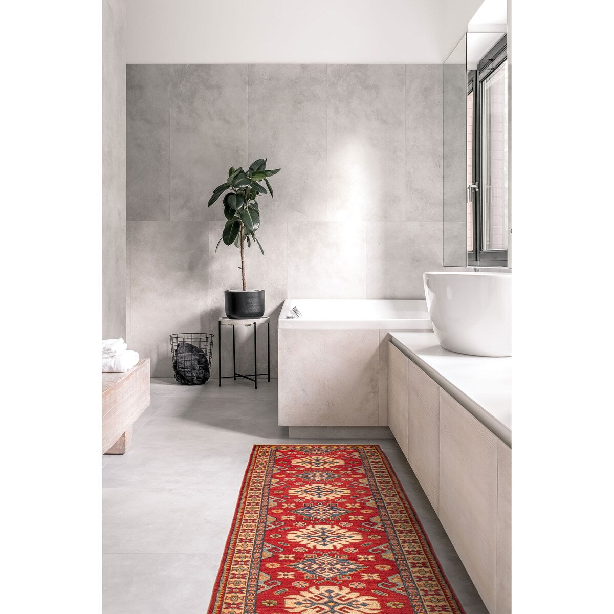 ECARPETGALLERY Hand-knotted Ghazni Red Wool Rug - 2'9 x 9'9