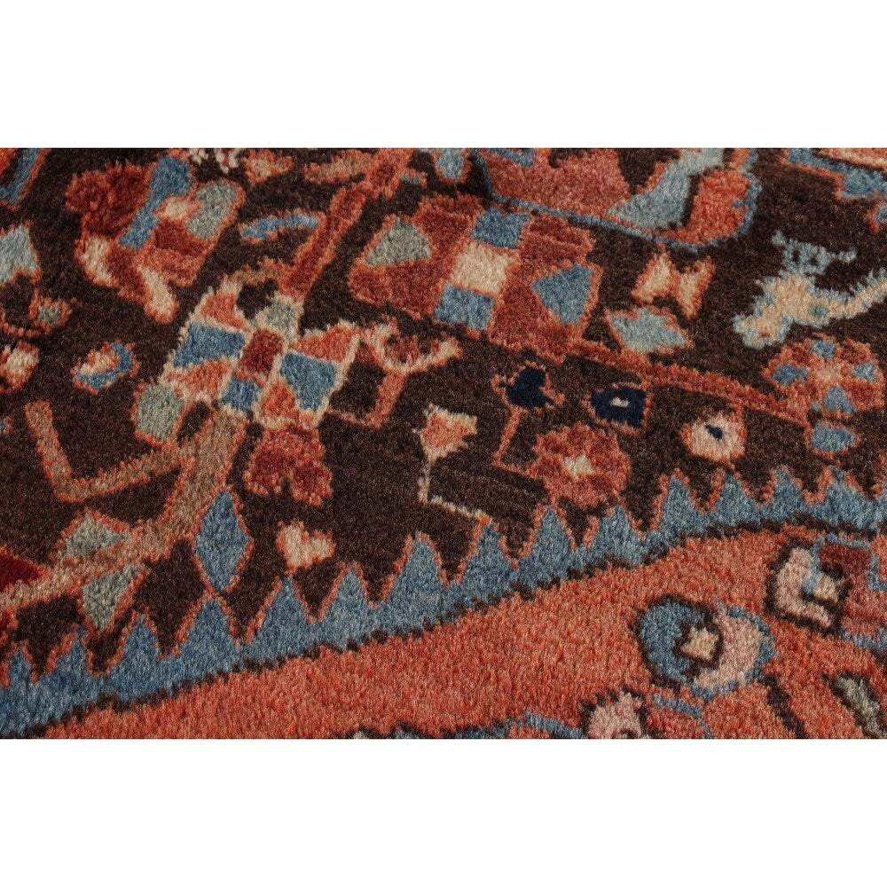 ECARPETGALLERY Hand-knotted Hamadan Dark Navy, Red Wool Rug - 2'10 x 4'3