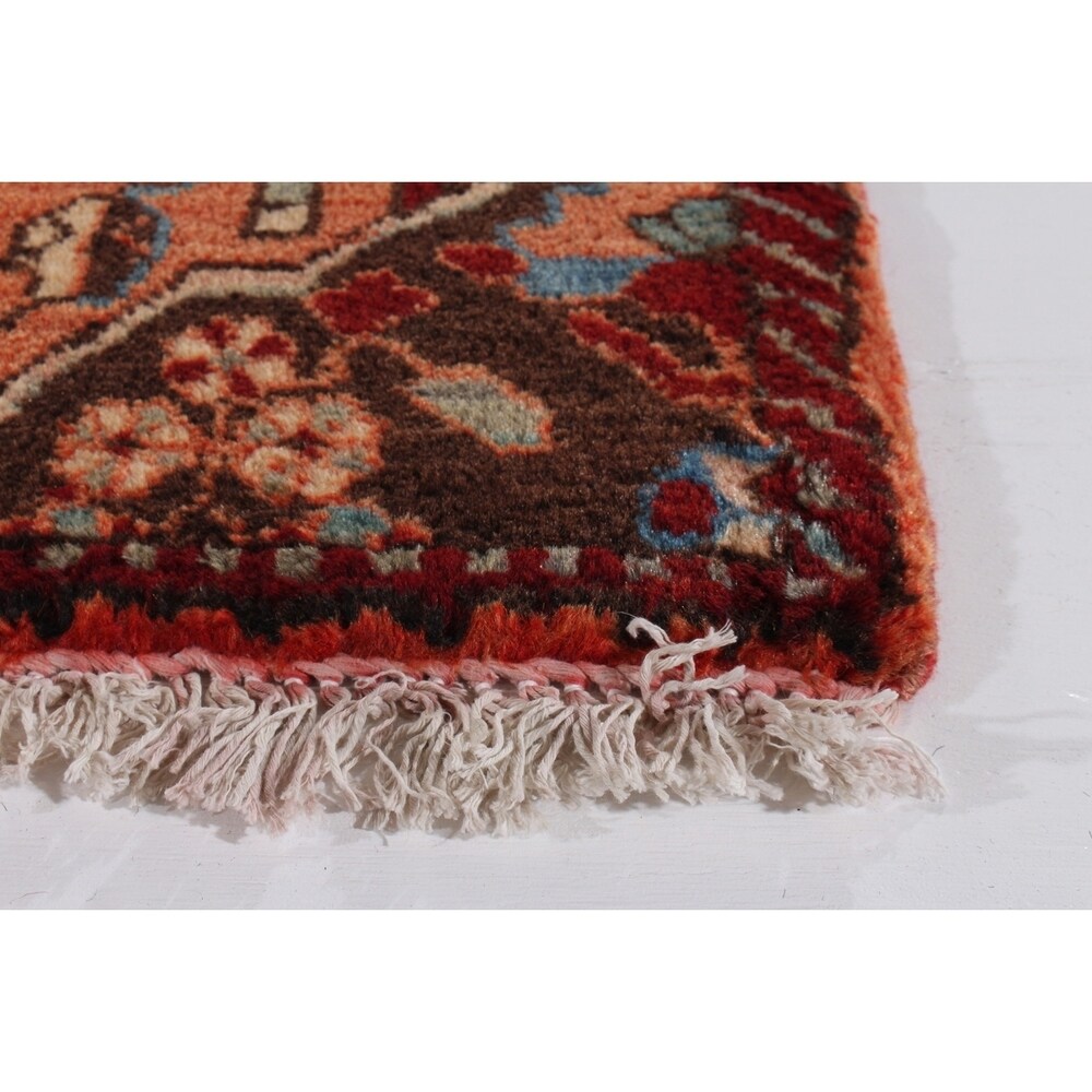ECARPETGALLERY Hand-knotted Hamadan Dark Navy, Red Wool Rug - 2'10 x 4'3