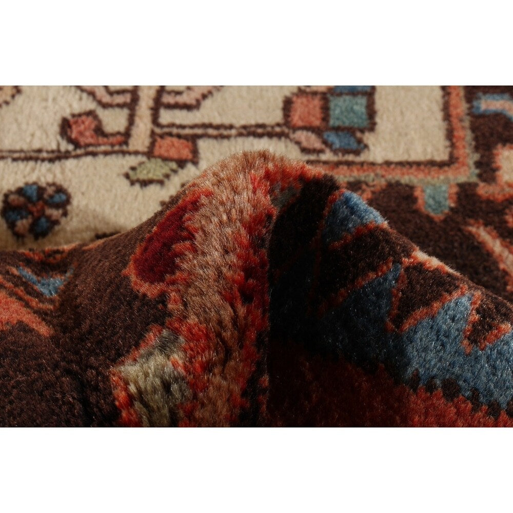 ECARPETGALLERY Hand-knotted Hamadan Dark Navy, Red Wool Rug - 2'10 x 4'3