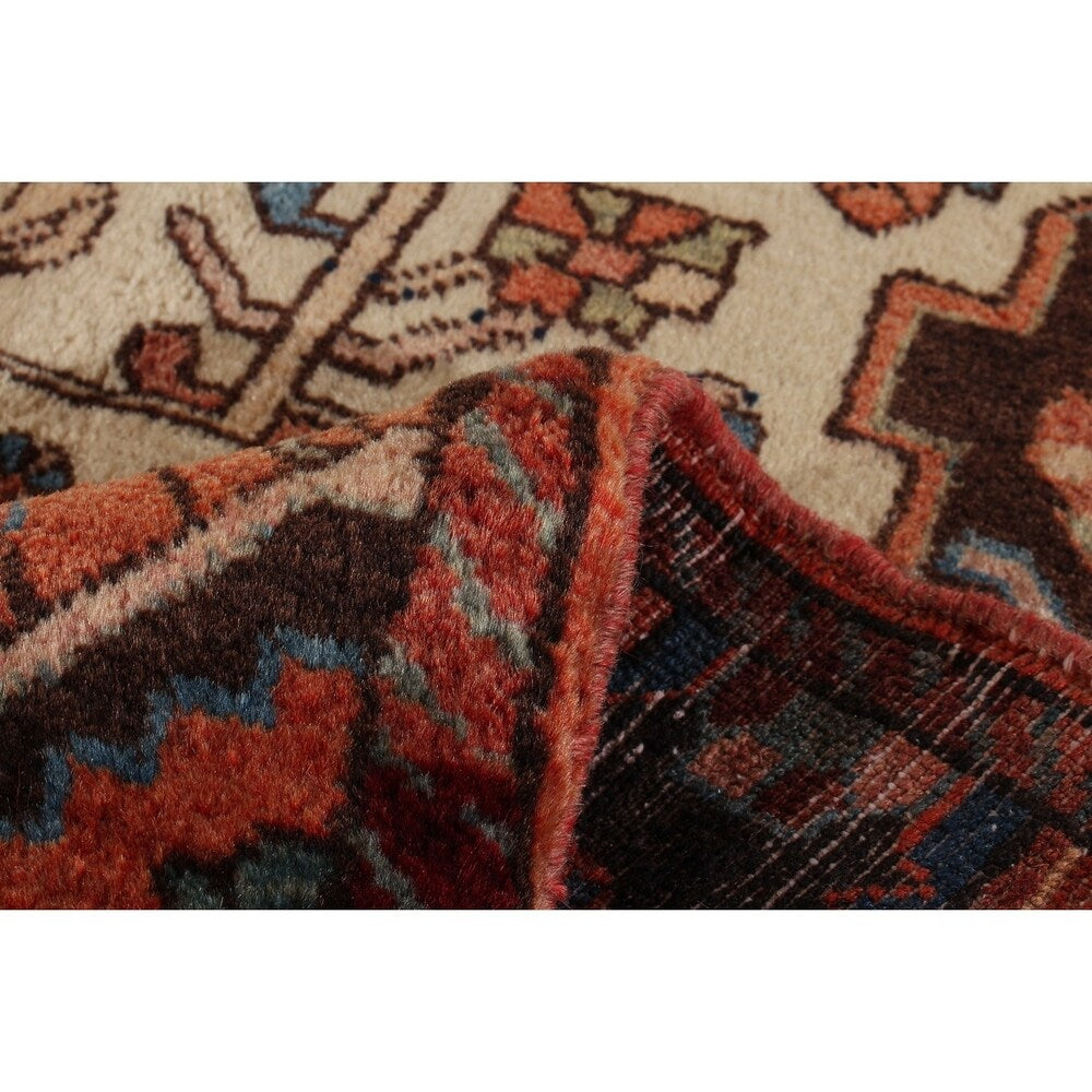 ECARPETGALLERY Hand-knotted Hamadan Dark Navy, Red Wool Rug - 2'10 x 4'3