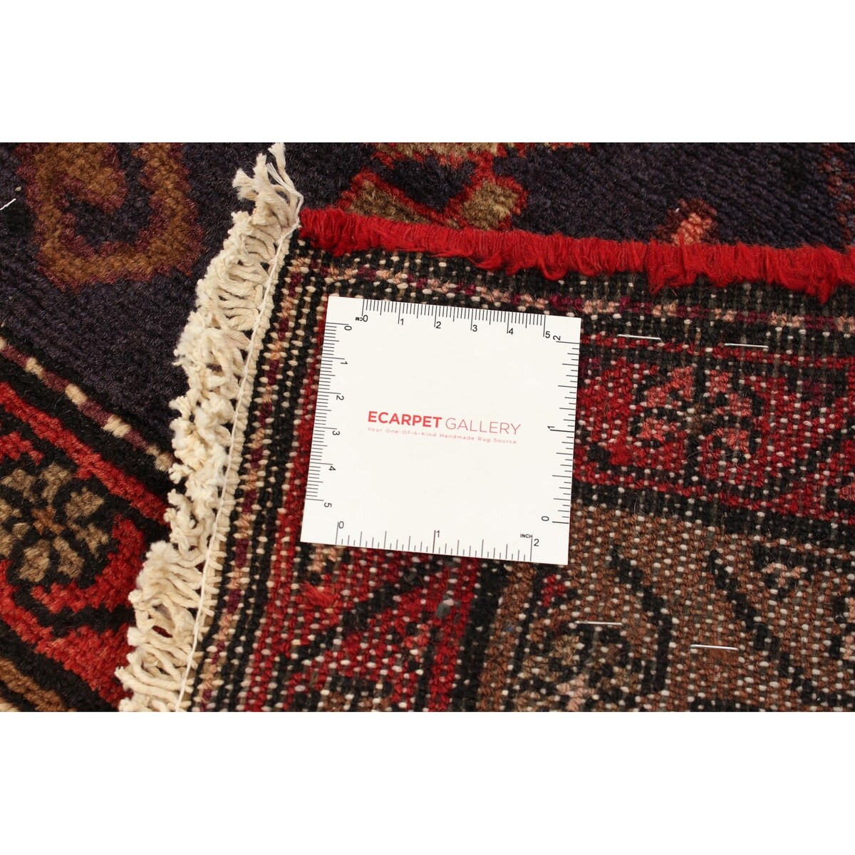 ECARPETGALLERY Hand-knotted Hamadan Navy Wool Rug - 3'9 x 10'1