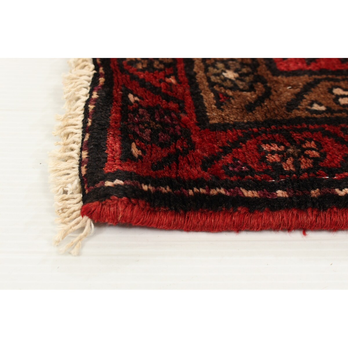 ECARPETGALLERY Hand-knotted Hamadan Navy Wool Rug - 3'9 x 10'1