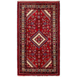 ECARPETGALLERY Hand-knotted Hamadan Red Rug - 2'4 x 4'3