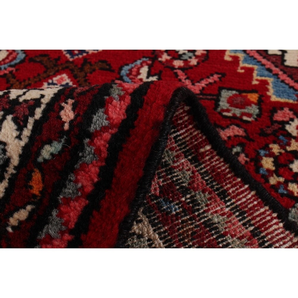 ECARPETGALLERY Hand-knotted Hamadan Red Rug - 2'4 x 4'3