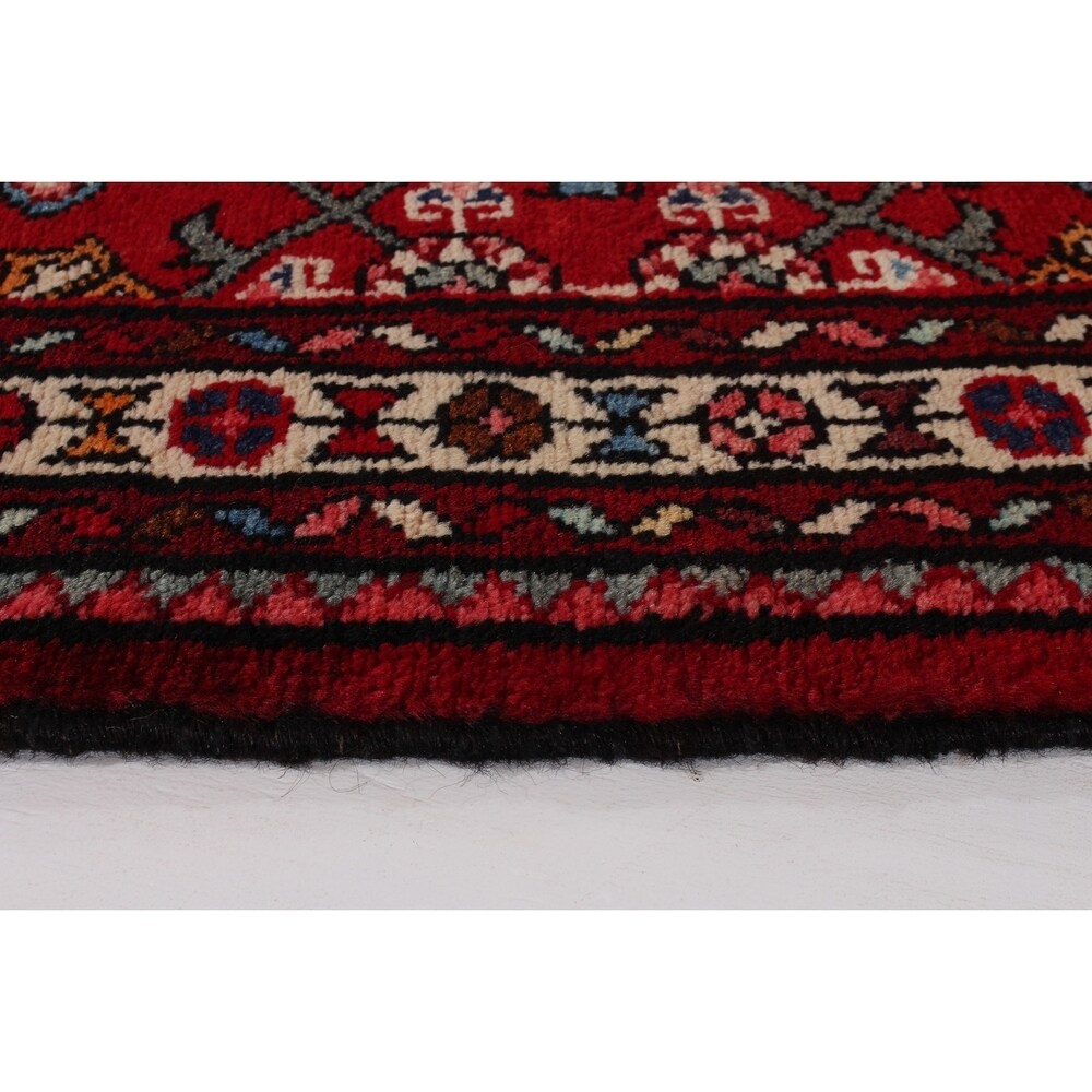 ECARPETGALLERY Hand-knotted Hamadan Red Rug - 2'4 x 4'3