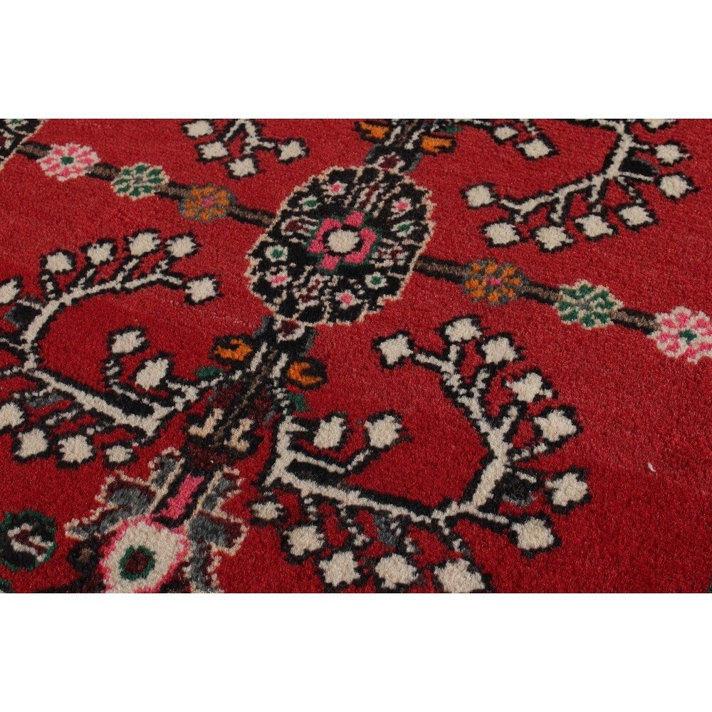 ECARPETGALLERY Hand-knotted Hamadan Red Wool Rug - 2'0 x 2'5