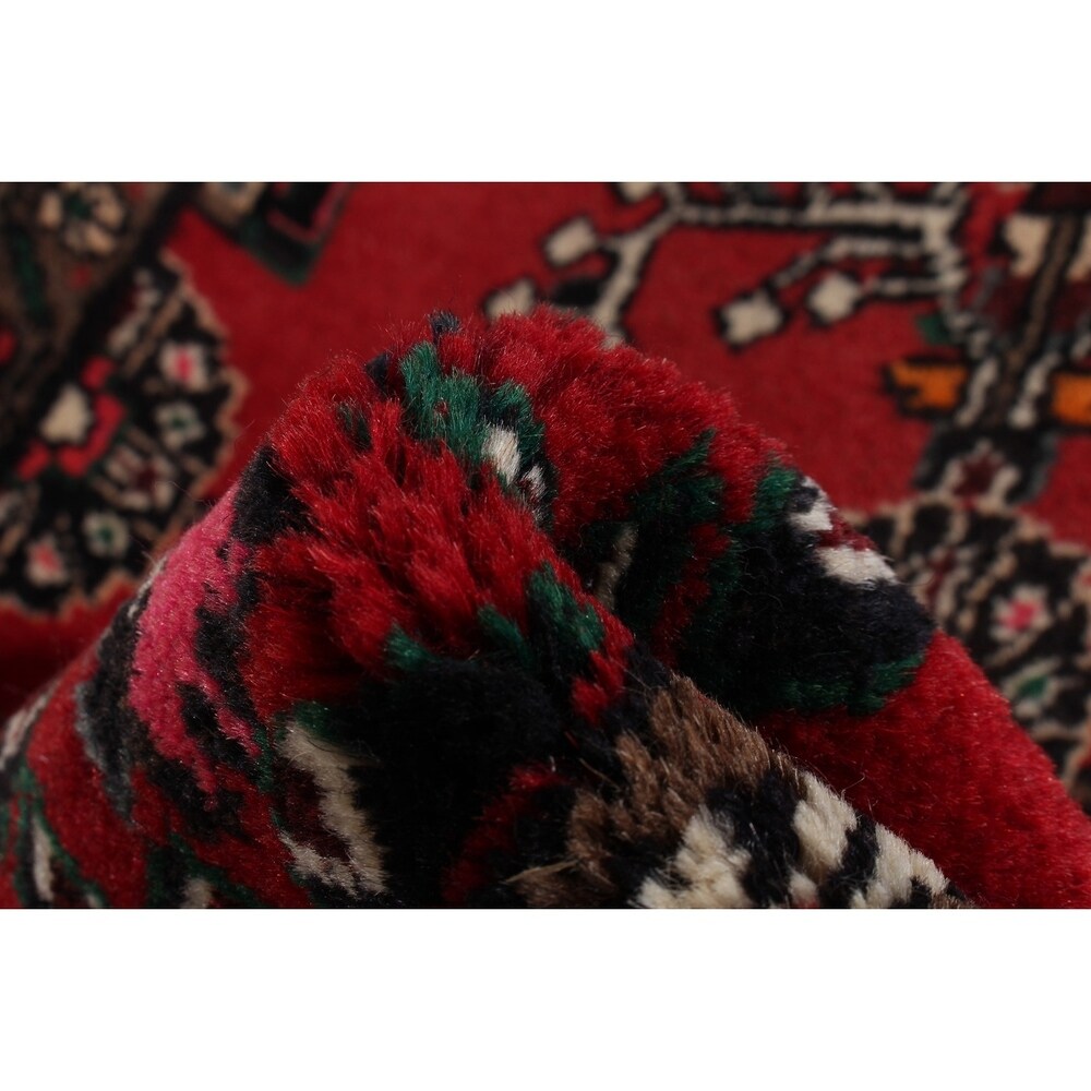 ECARPETGALLERY Hand-knotted Hamadan Red Wool Rug - 2'0 x 2'5