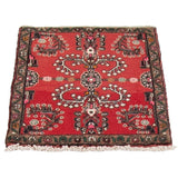 ECARPETGALLERY Hand-knotted Hamadan Red Wool Rug - 2'0 x 2'5