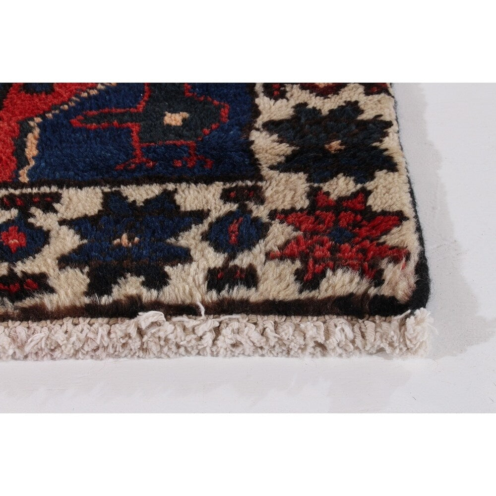 ECARPETGALLERY Hand-knotted Hamadan Red Wool Rug - 2'5 x 9'3