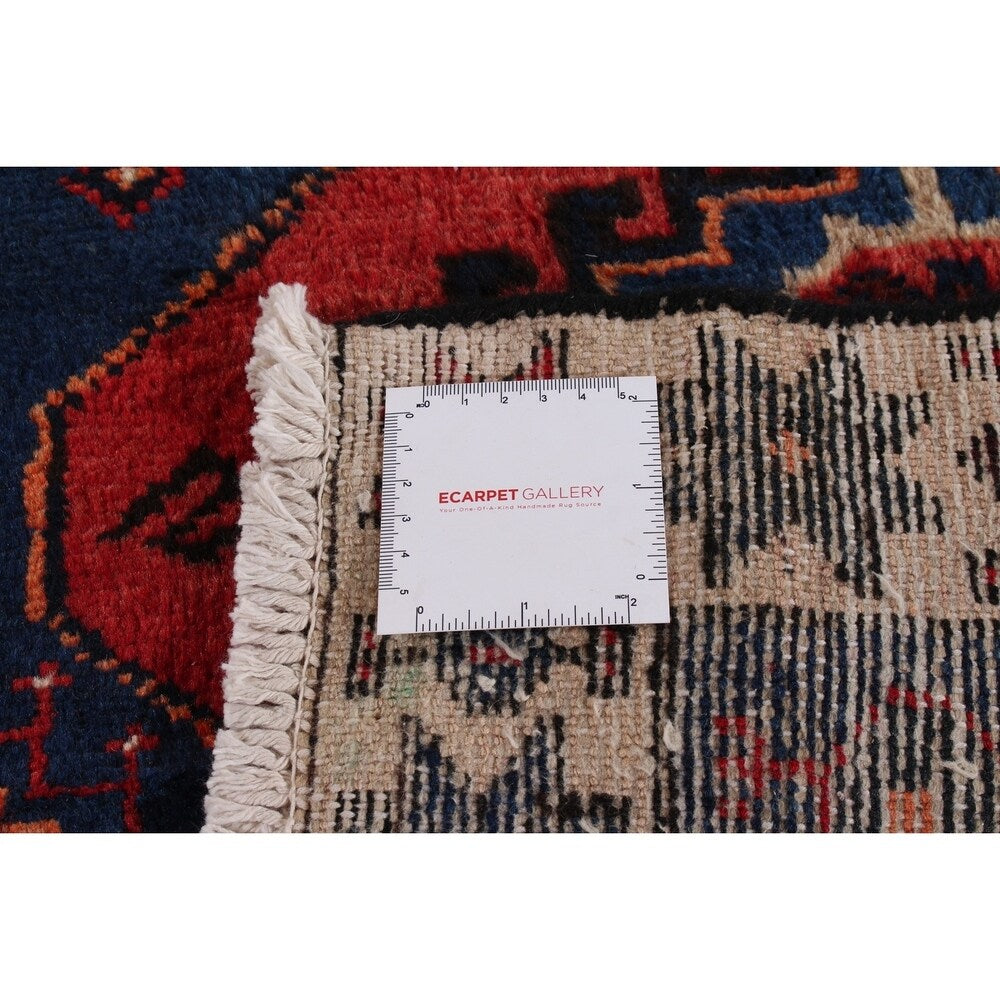 ECARPETGALLERY Hand-knotted Hamadan Red Wool Rug - 2'5 x 9'3