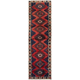 ECARPETGALLERY Hand-knotted Hamadan Red Wool Rug - 2'5 x 9'3