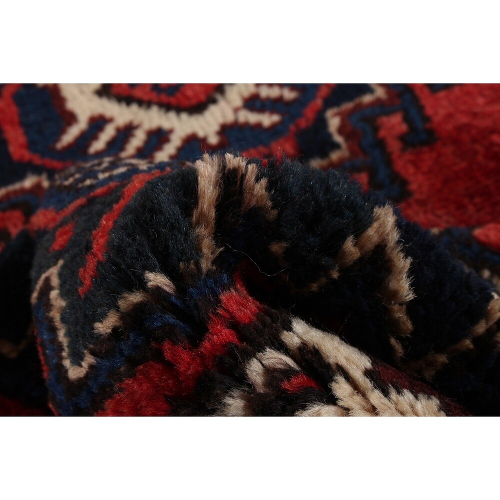 ECARPETGALLERY Hand-knotted Hamadan Red Wool Rug - 2'5 x 9'3