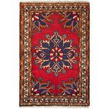 ECARPETGALLERY Hand-knotted Hamadan Red Wool Rug - 2'8 x 4'0