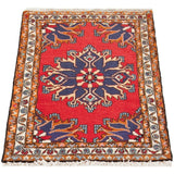 ECARPETGALLERY Hand-knotted Hamadan Red Wool Rug - 2'8 x 4'0