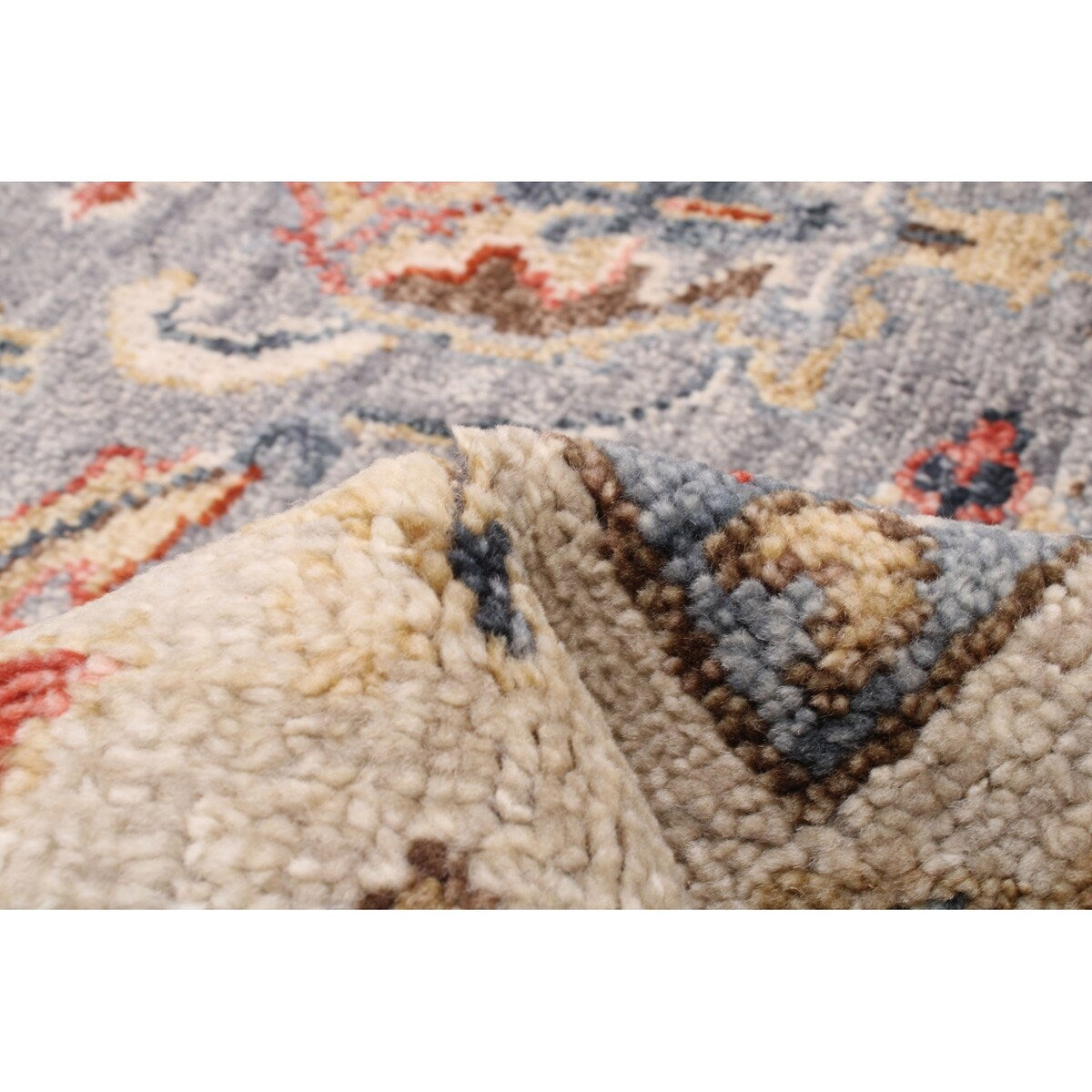 ECARPETGALLERY Hand-knotted Jules Serapi Grey Wool Rug - 6'0 x 8'11
