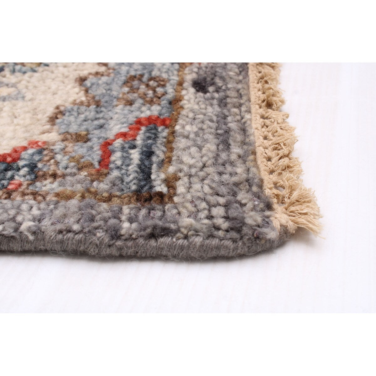 ECARPETGALLERY Hand-knotted Jules Serapi Grey Wool Rug - 6'0 x 8'11