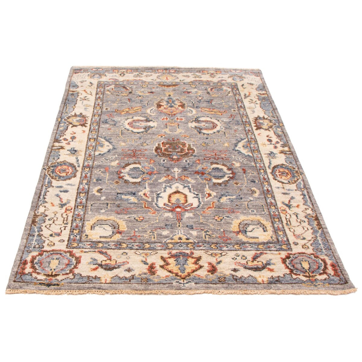 ECARPETGALLERY Hand-knotted Jules Serapi Grey Wool Rug - 6'0 x 8'11