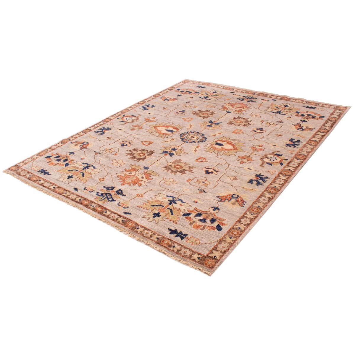 ECARPETGALLERY Hand-knotted Jules Serapi Light Grey Wool Rug - 9'1 x 11'11