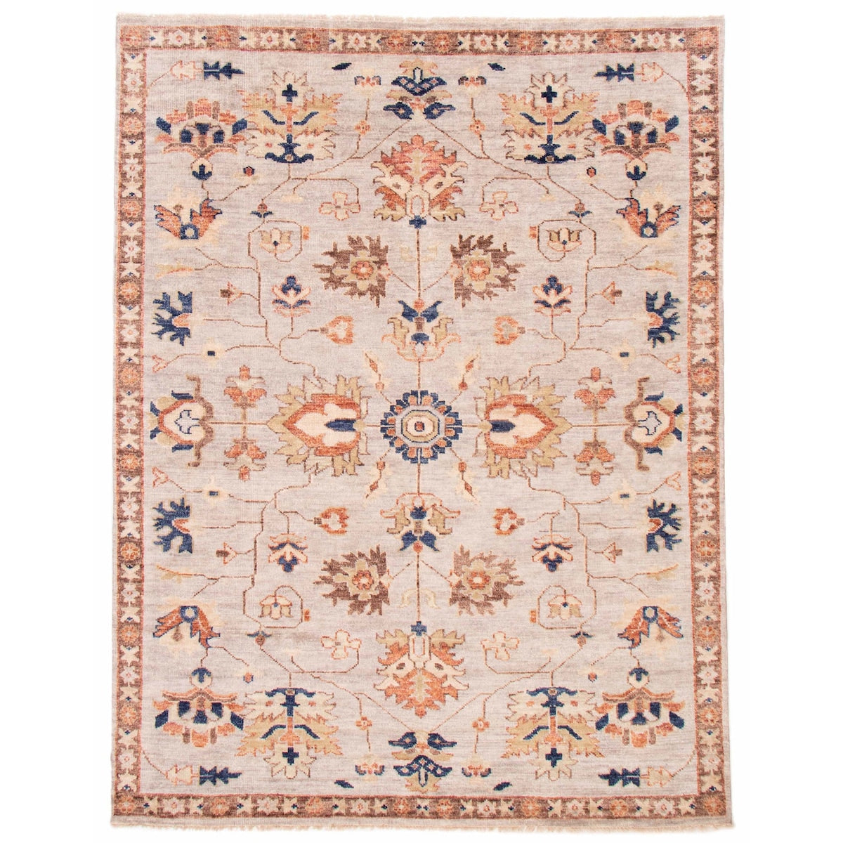 ECARPETGALLERY Hand-knotted Jules Serapi Light Grey Wool Rug - 9'1 x 11'11