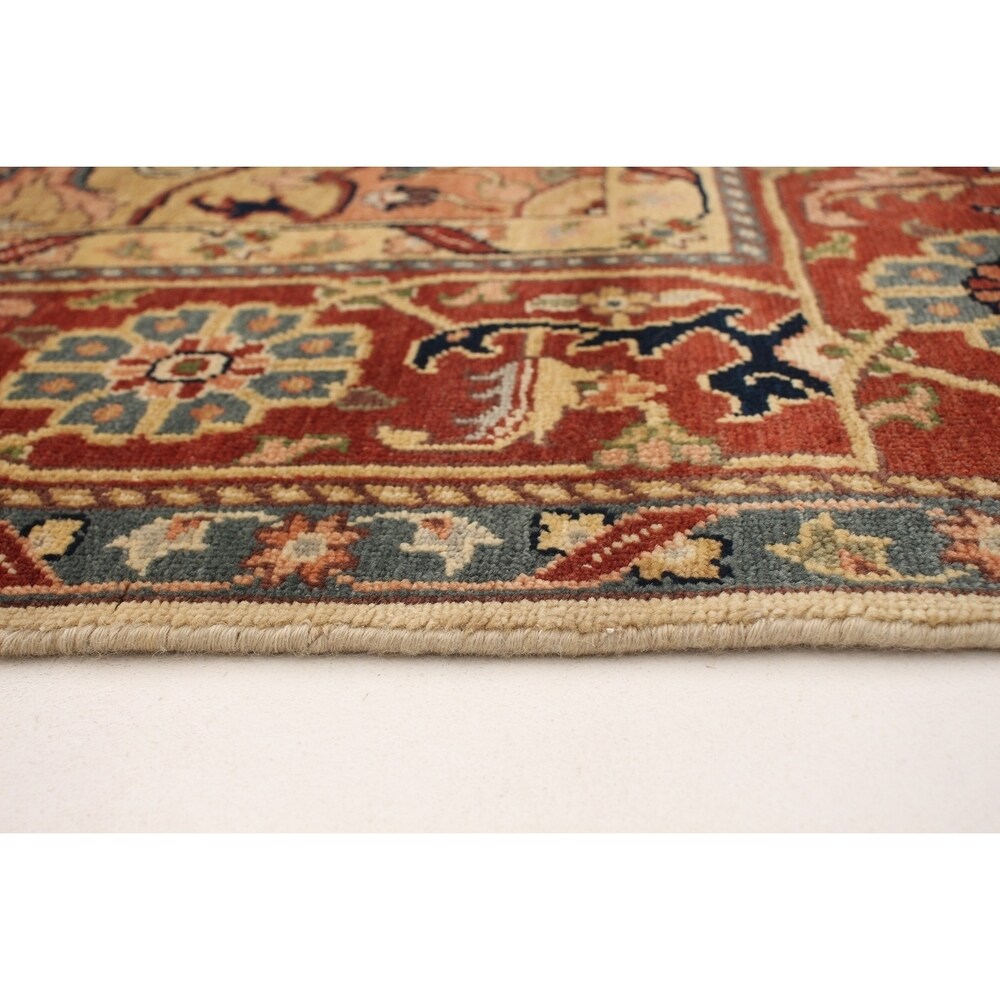 ECARPETGALLERY Hand-knotted Jules-Sultane Cream, Dark Copper Wool Rug - 7'11 x 9'11