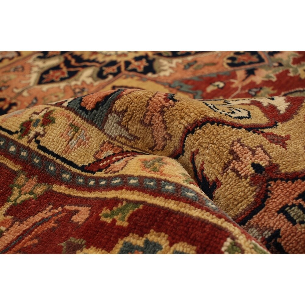 ECARPETGALLERY Hand-knotted Jules-Sultane Cream, Dark Copper Wool Rug - 7'11 x 9'11