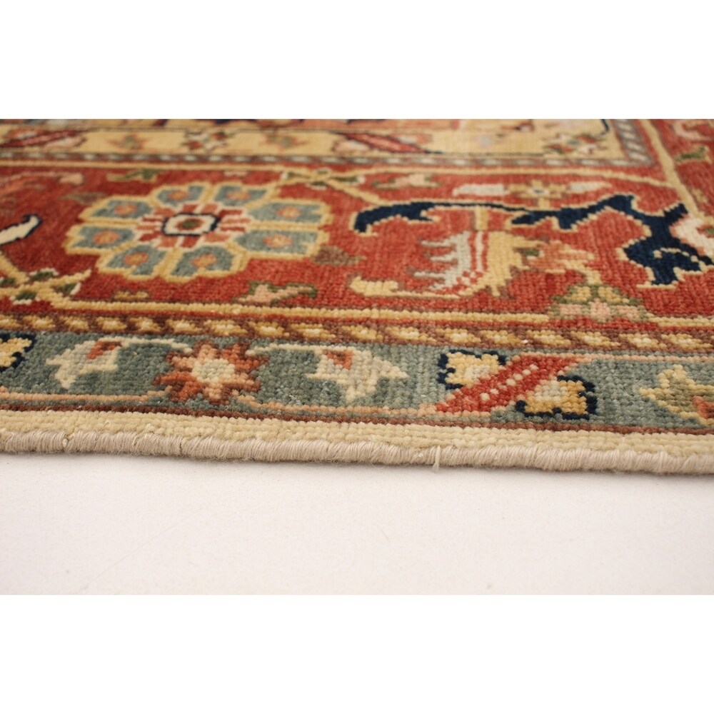 Hand-knotted Jules-Sultane Cream, Copper Wool Rug - 7'11" x 9'8"