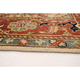 Hand-knotted Jules-Sultane Cream, Copper Wool Rug - 7'11" x 9'8"
