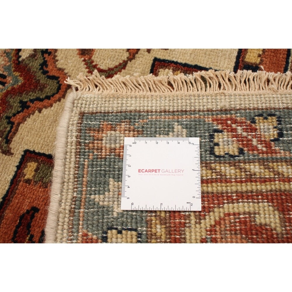 Hand-knotted Jules-Sultane Cream, Copper Wool Rug - 7'11" x 9'8"