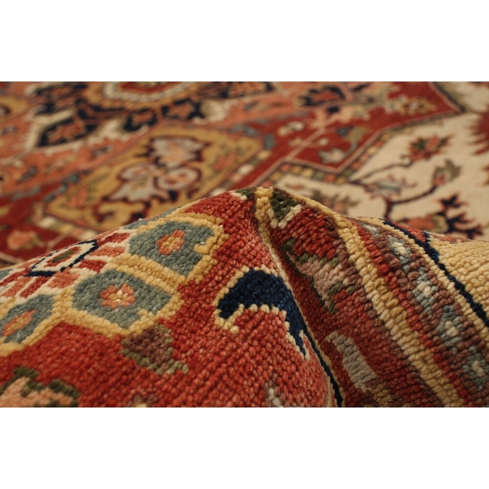 Hand-knotted Jules-Sultane Cream, Copper Wool Rug - 7'11" x 9'8"