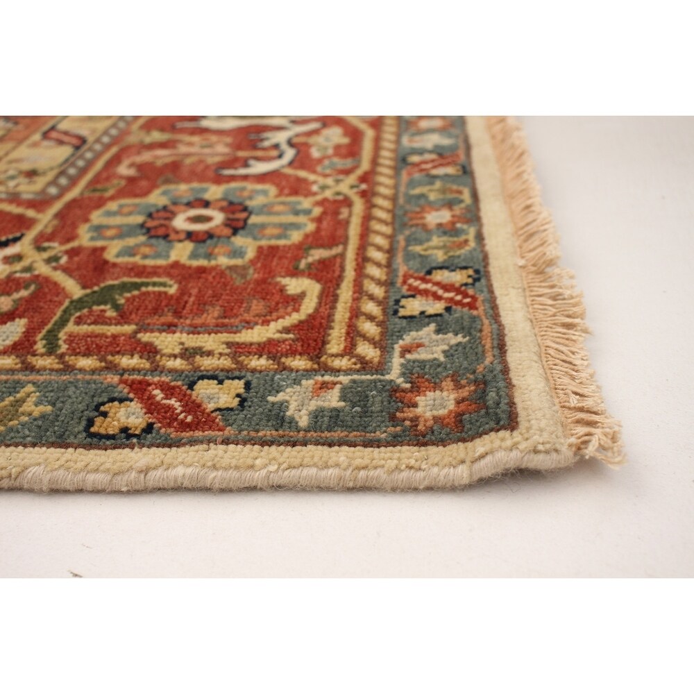 Hand-knotted Jules-Sultane Cream, Copper Wool Rug - 7'11" x 9'8"