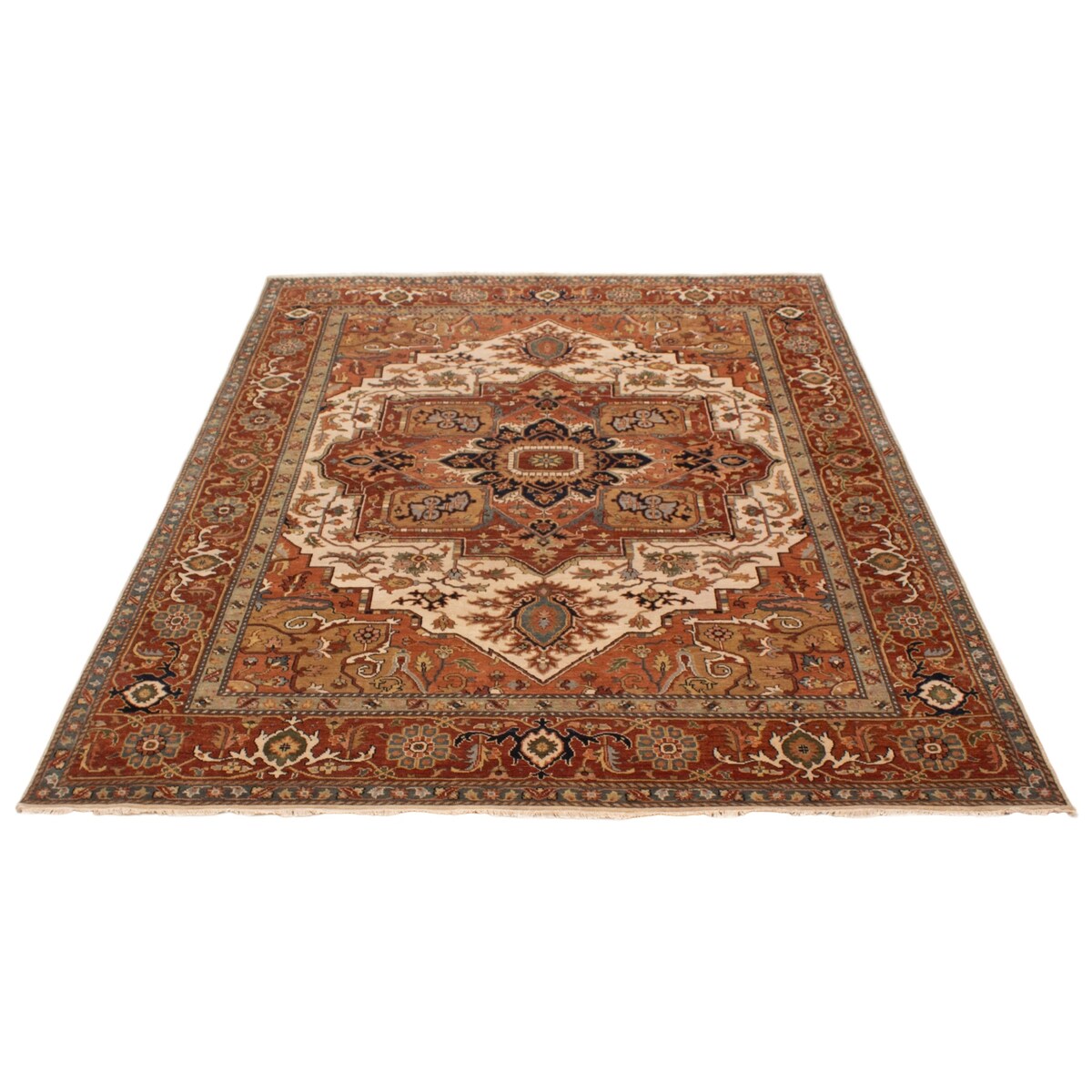 ECARPETGALLERY Hand-knotted Jules Sultane Ivory Wool Rug - 8'6 x 11'3