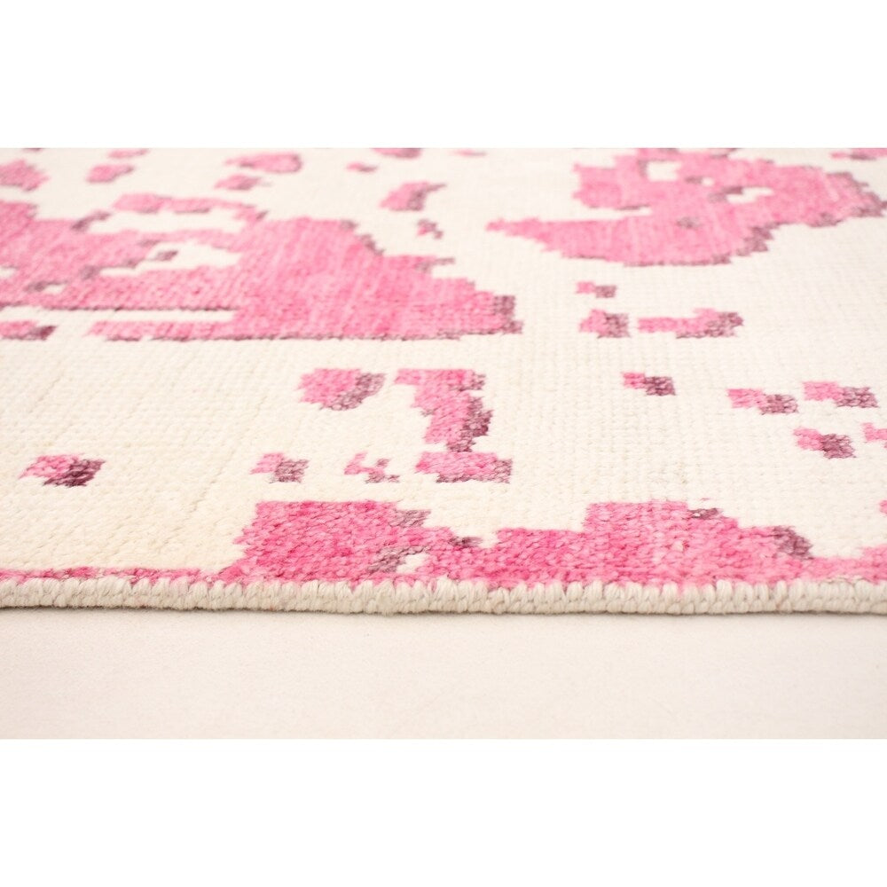 ECARPETGALLERY Hand-knotted Jules Ushak Cream Rug - 7'3 x 9'11
