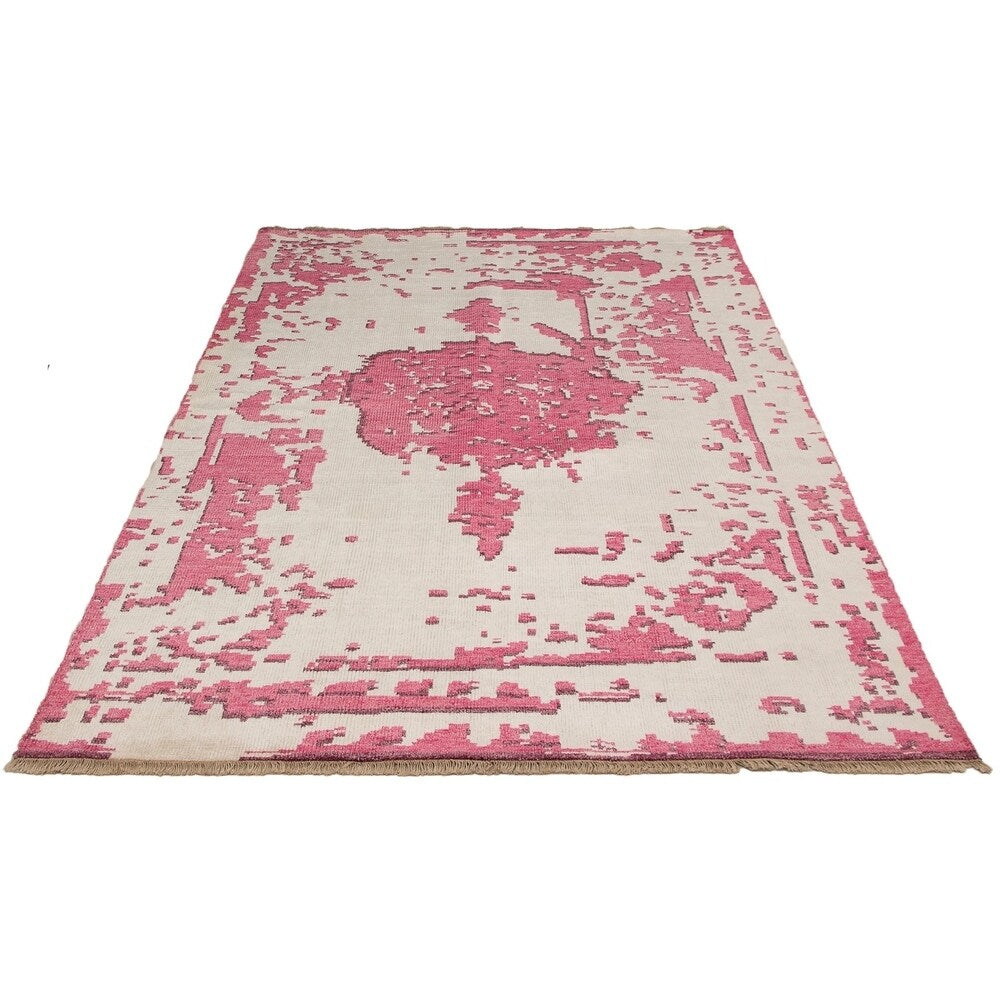 ECARPETGALLERY Hand-knotted Jules Ushak Cream Rug - 7'3 x 9'11