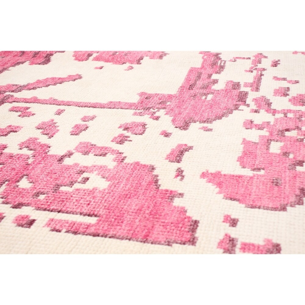 ECARPETGALLERY Hand-knotted Jules Ushak Cream Rug - 7'3 x 9'11