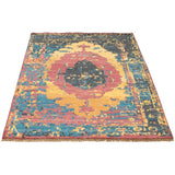 ECARPETGALLERY Hand-knotted Jules Ushak Gold, Red Rug - 5'6 x 7'7