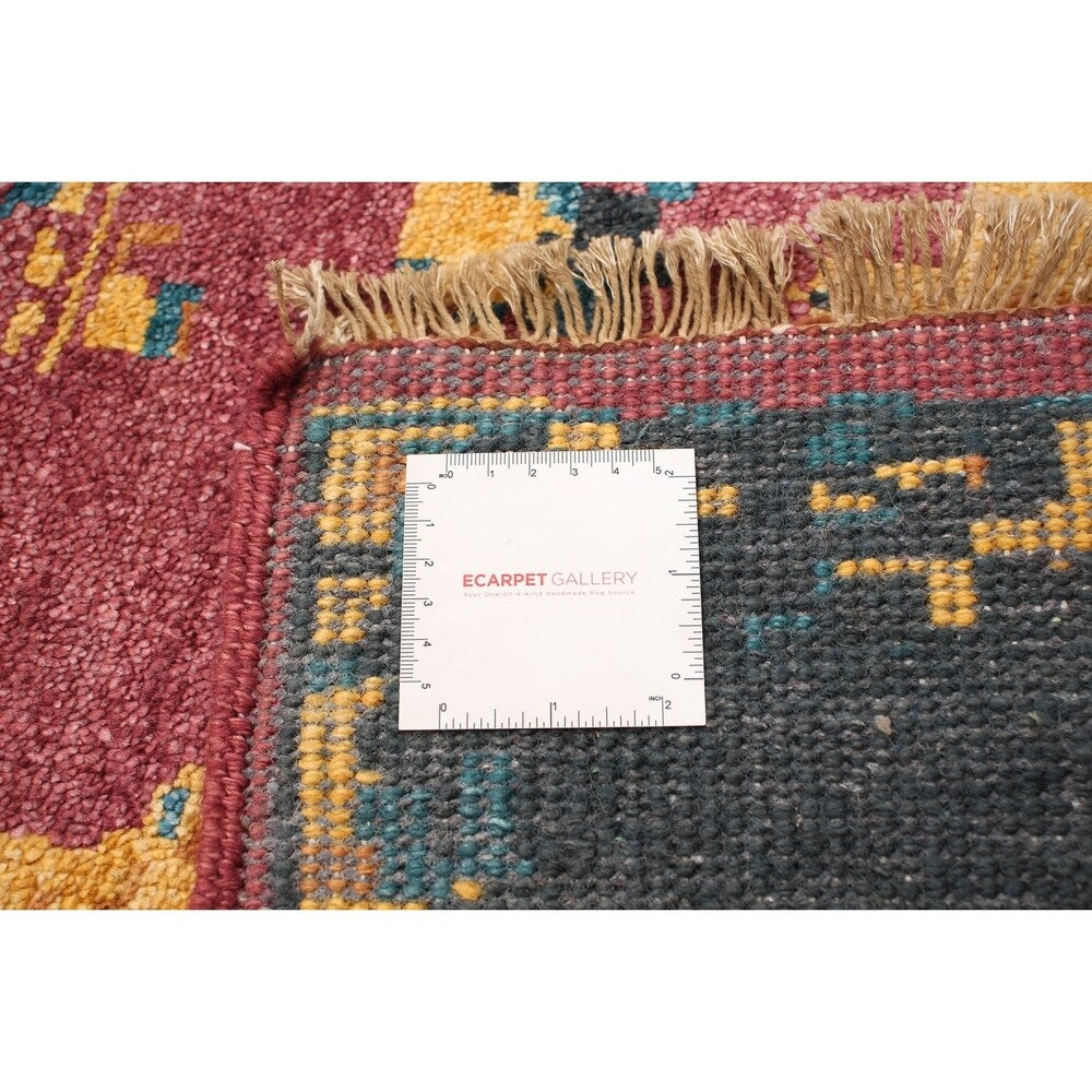 ECARPETGALLERY Hand-knotted Jules Ushak Gold, Red Rug - 5'6 x 7'7
