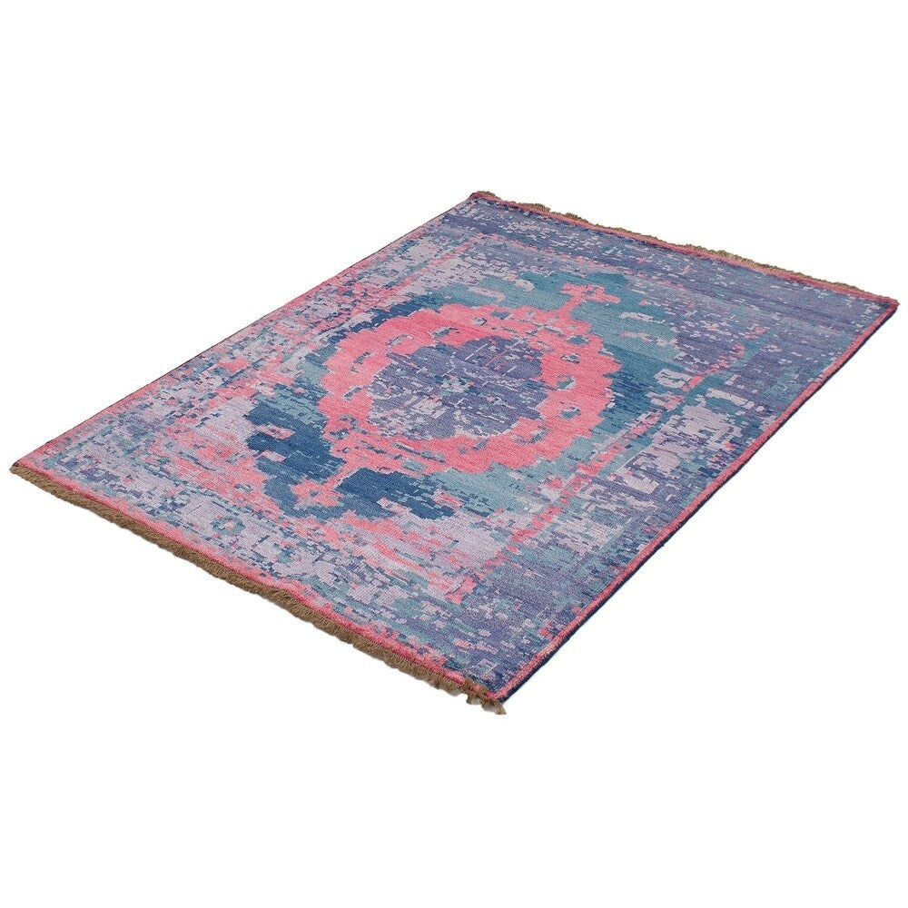 Hand-knotted Jules Ushak Turquoise Rug - 5'6" x 7'4"/5'6 x 7'4
