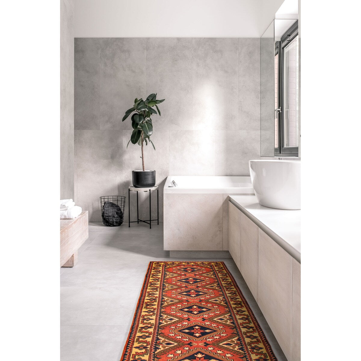 ECARPETGALLERY Hand-knotted Kargahi Copper Wool Rug - 2'9 x 9'6
